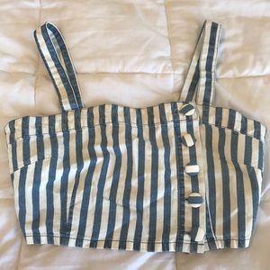 Forever 21 Striped Crop Top